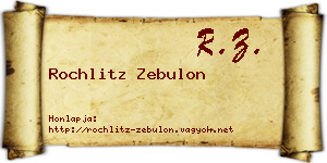 Rochlitz Zebulon névjegykártya